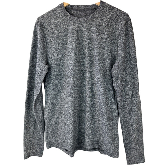 Lululemon Surge Warm Long Sleeve Heathered Melanite Gray Men's Size Medium - Picture 3 of 12